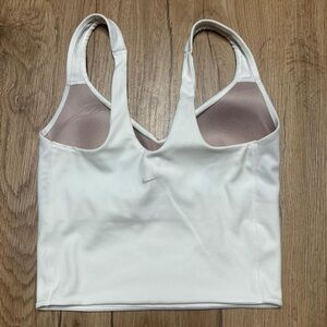 Nike White Padded Sports Bra Workout Top